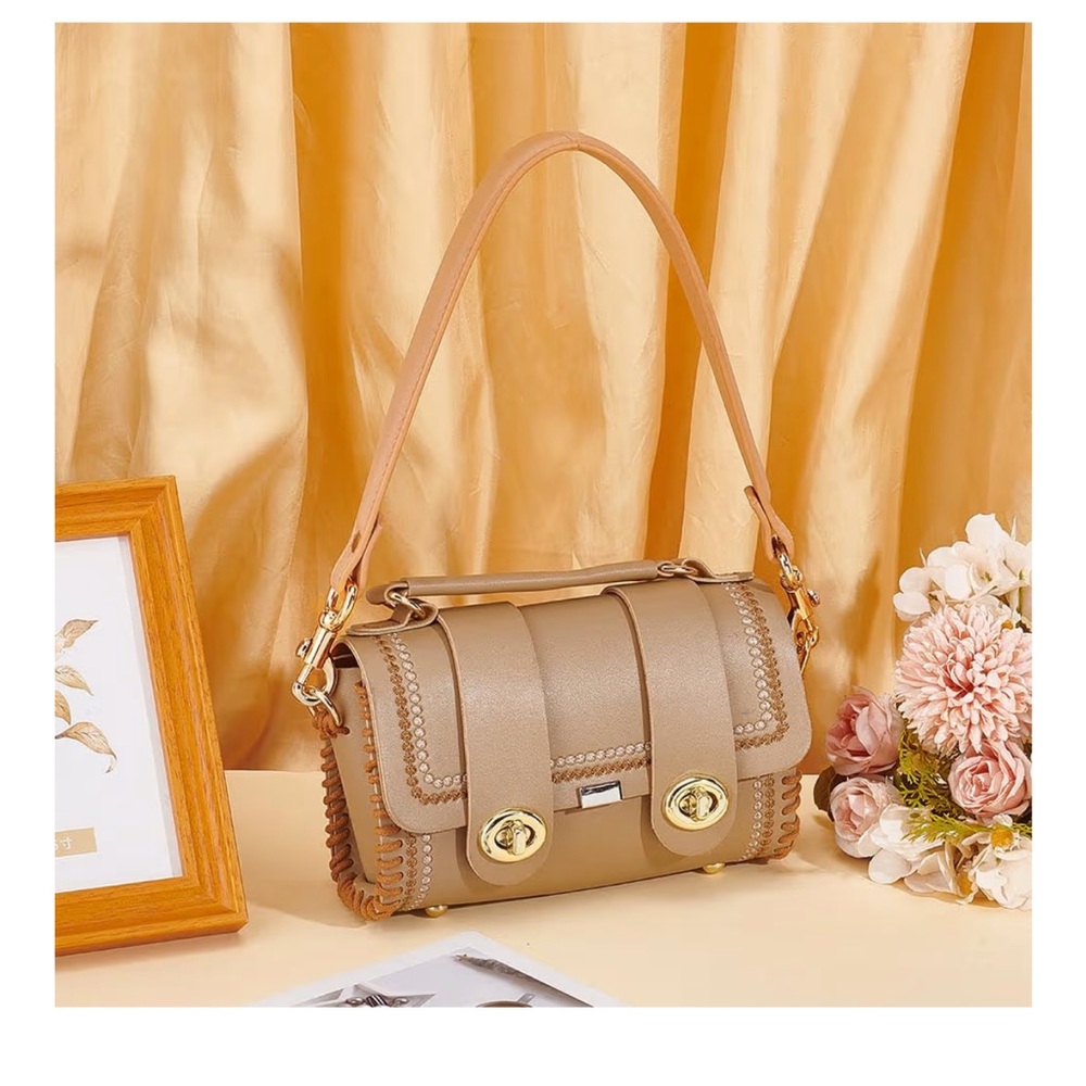 🆕 20.3 Inch Brown Leather Strap for Purse, 1 Inch Wide Replacement Handle - Picture 4 of 5